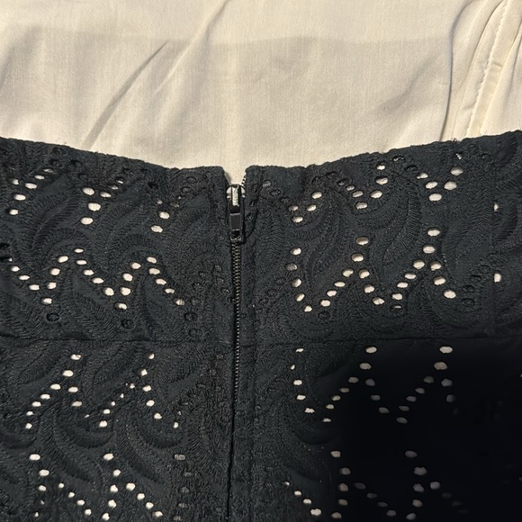 WHBM Black Eyelet Bustier, M - Picture 4 of 5